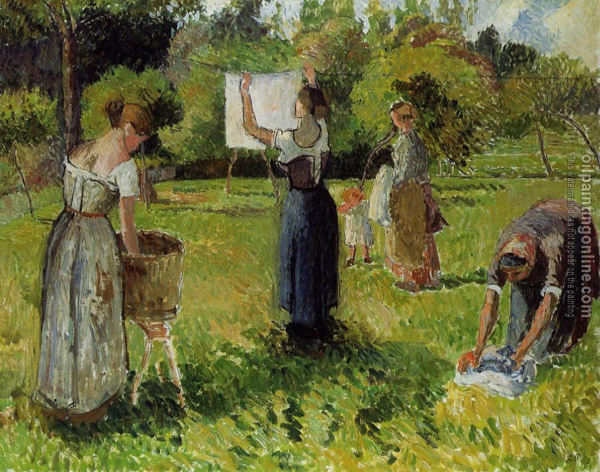 Pissarro, Camille - Laundresses at Eragny